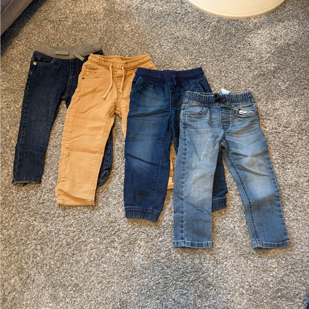 3T pants, set of 4